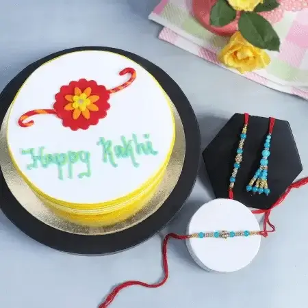 Rakhi with Pineapple Cake Half Kg